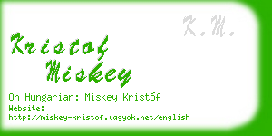 kristof miskey business card